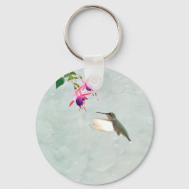 Hummingbird und Fuschia Schlüsselanhänger