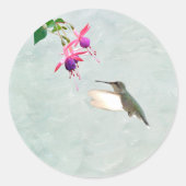 Hummingbird und Fuschia Sticker (Vorderseite)