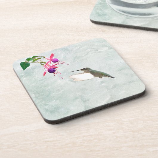 Hummingbird und Fuschia Untersetzer (Linke Seite)