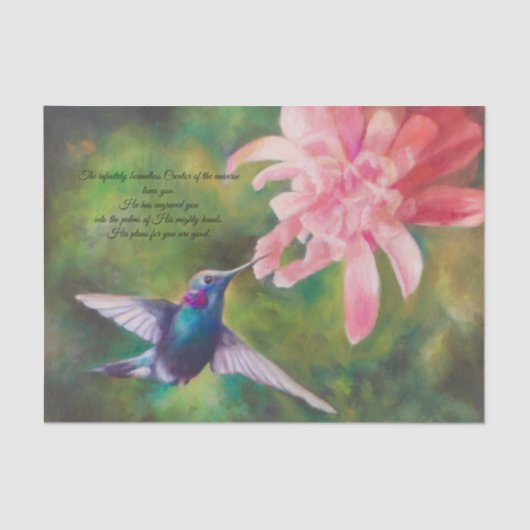 Hummingbird und Gebet Dekoupage Tissue Paper Seidenpapier (Vorderseite)