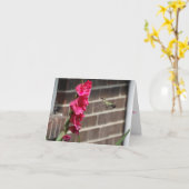 Hummingbird und Gladiola Blume Karte (Gelbe Blume)