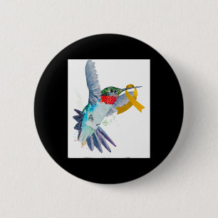 Hummingbird und Gold Ribbon Kinderkrebs-Software Button