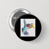 Hummingbird und Gold Ribbon Kinderkrebs-Software Button (Vorne & Hinten)