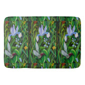 Hummingbird und Iris Bath Mat Badematte (Vorderseite)