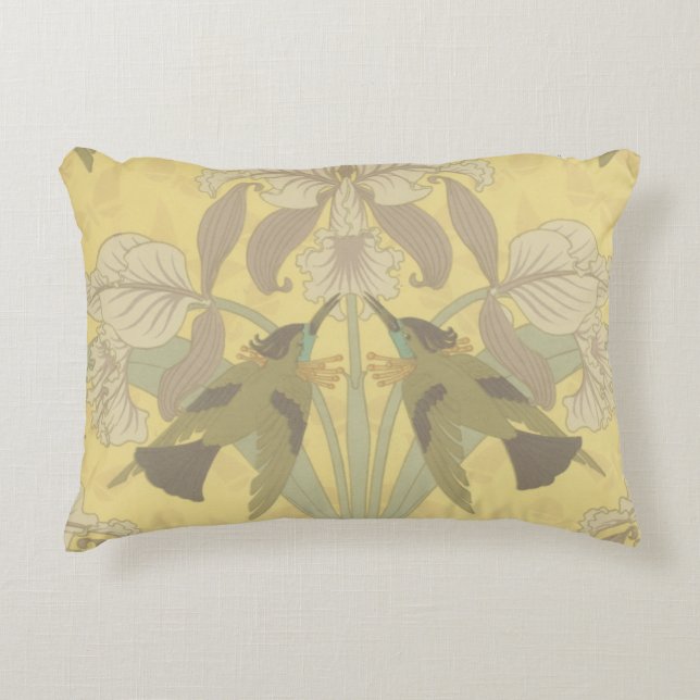 Hummingbird und Iris Dekokissen (Vorderseite)