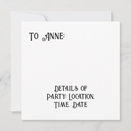 Hummingbird und Iris Einladung (Rückseite)