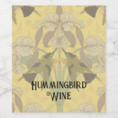 Hummingbird und Iris Weinetikett (Einzelnes Label)