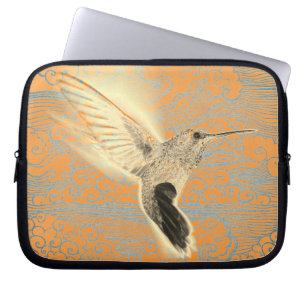 HUMMINGBIRD UND JAPANISCH SCHLIESSEN NEOPRENE LAPTOPSCHUTZHÜLLE