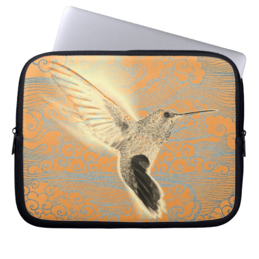 HUMMINGBIRD UND JAPANISCH SCHLIESSEN NEOPRENE LAPTOPSCHUTZHÜLLE (Vorderseite)