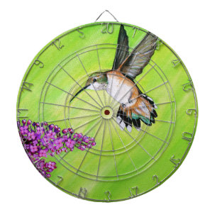 Hummingbird und Lilac Painting Dartscheibe