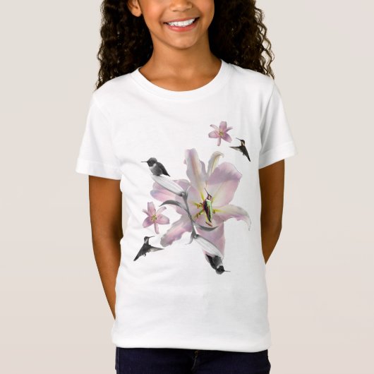 Hummingbird und Lilies T-Shirt (Vorderseite)