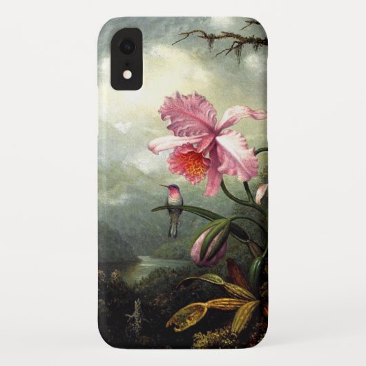 Hummingbird und Orchid, botanische Kunstwerke Case-Mate iPhone Hülle (Rückseite)