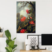 Hummingbird und Passionblumen Poster (Heimbüro)