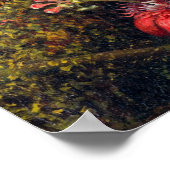 Hummingbird und Passionblumen Poster (Ecke)