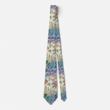 HUMMINGBIRD und rosa Blume Necktie
