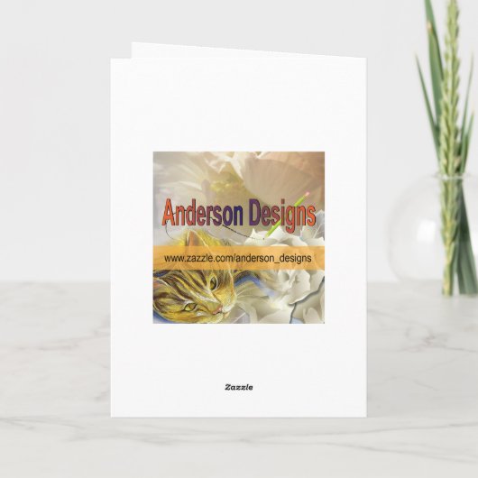 Hummingbird und Rosa Liege auf Blumenmuster Karte (Rückseite)