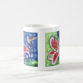 Hummingbird und Stargazer Lily Painting Kaffeetasse (Mittel)
