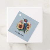Hummingbird und Sunflower Blue Baby Dusche Geschenkanhänger (Beispiel)