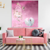 Hummingbird und Swan Leinwanddruck (Insitu (Wohnzimmer))