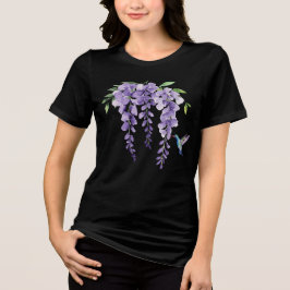 Hummingbird und Wisteria Tri-Blend Shirt