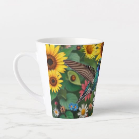 Hummingbird unter Blume Milchtasse (Links)