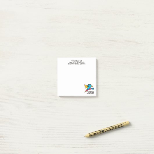 Hummingbird-Unterstützung Pro-Post-It-Notes Post-it Klebezettel (Auf Schreibtisch)