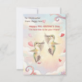 Hummingbird Valentines Day Classroom Mitteilungskarte (Vorderseite)