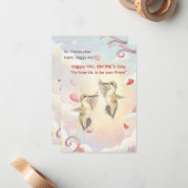 Hummingbird Valentines Day Classroom Mitteilungskarte (Vorderseite/Rückseite Beispiel)