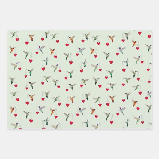 Hummingbird Valentine's Geschenkpapier Set (Vorderseite 3)