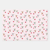 Hummingbird Valentine's Geschenkpapier Set (Vorderseite)