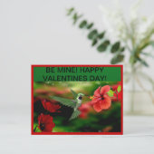 Hummingbird Valentinstag Postkarte (Stehend Vorderseite)