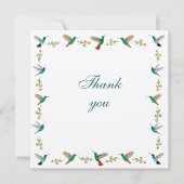 Hummingbird Vielen Dank Mitteilungskarte (Vorderseite)