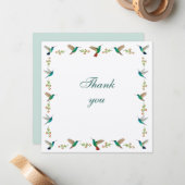 Hummingbird Vielen Dank Mitteilungskarte (Vorderseite/Rückseite Beispiel)