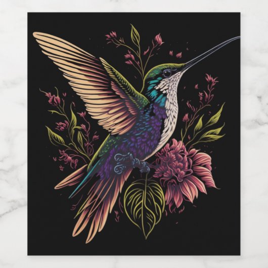 Hummingbird Vines - Weinetikett (Einzelnes Label)