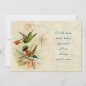 Hummingbird Vintag Floral Wedding Einladung (Rückseite)