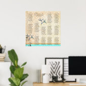 Hummingbird Vintag Love Birds Sitzkarten Poster (Heimbüro)