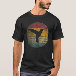 Hummingbird Vintag stört Retro Silhouet T-Shirt