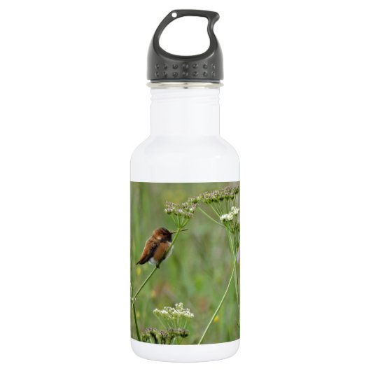 Hummingbird: Vögel in Blume Trinkflasche (Vorderseite)
