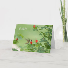 Hummingbird w verse (Luke 1:37) Beileid Karte