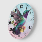 Hummingbird Wall Clock Große Wanduhr (Winkel)