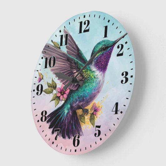 Hummingbird Wall Clock Große Wanduhr (Winkel)