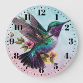 Hummingbird Wall Clock Große Wanduhr (Vorderseite)