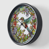 Hummingbird-Wand aus festem Glas Uhr (Winkel)