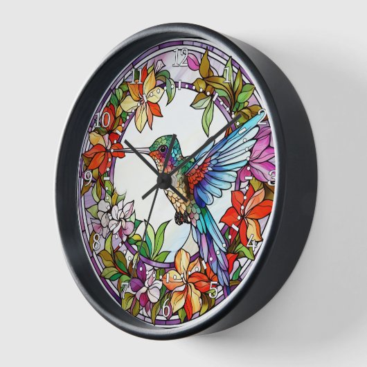 Hummingbird-Wand aus festem Glas Uhr (Winkel)