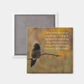 Hummingbird Warme Farben Inspiration Zitat Magnet (Vorderseite/Rückseite)