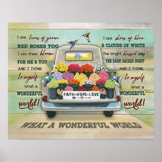 Hummingbird Was für eine wunderbare Welthäuser-Erw Poster (Vorne)