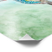 Hummingbird Wasserfarbe Fotodruck (Ecke)