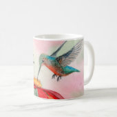 Hummingbird watercolor art on a coffee mug kaffeetasse (VorderseiteRechts)