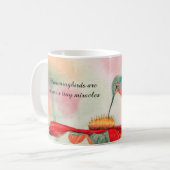 Hummingbird watercolor art on a coffee mug kaffeetasse (Vorderseite Links)
