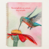 Hummingbird watercolor art planner planer (Vorderseite)